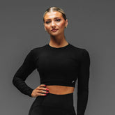 Women's Crop Rib Long Sleeve